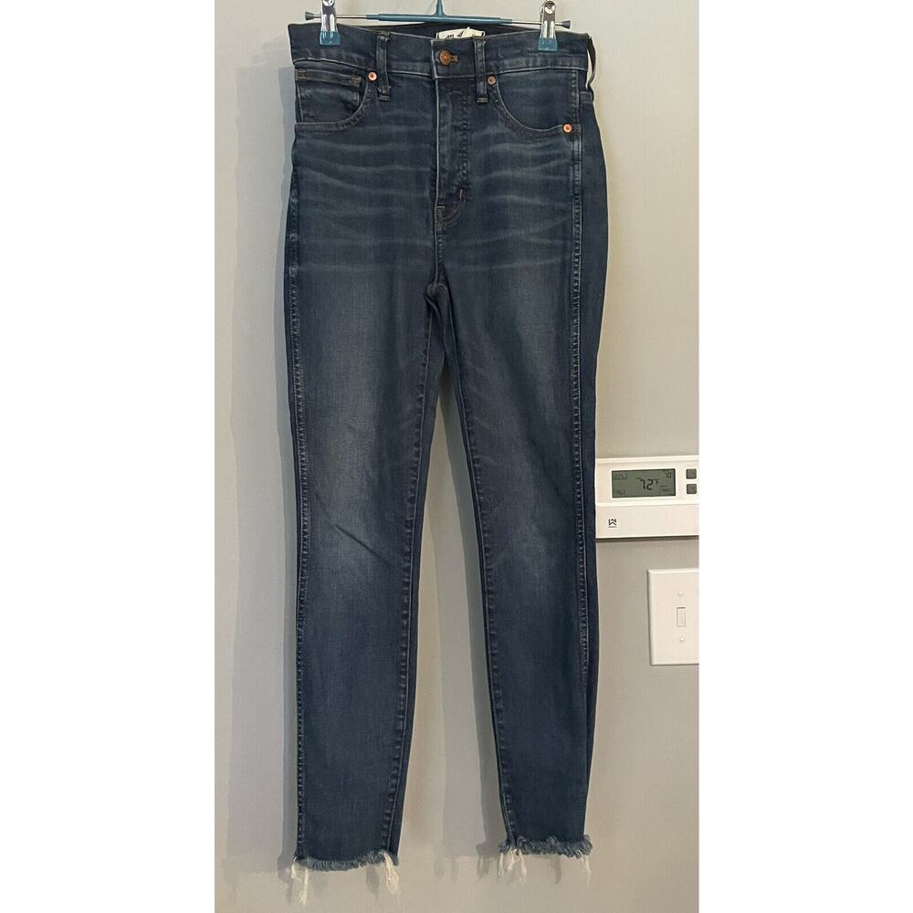 Madewell 10" High-Rise Skinny Jeans Raw Frayed Hem Womens Sz 27